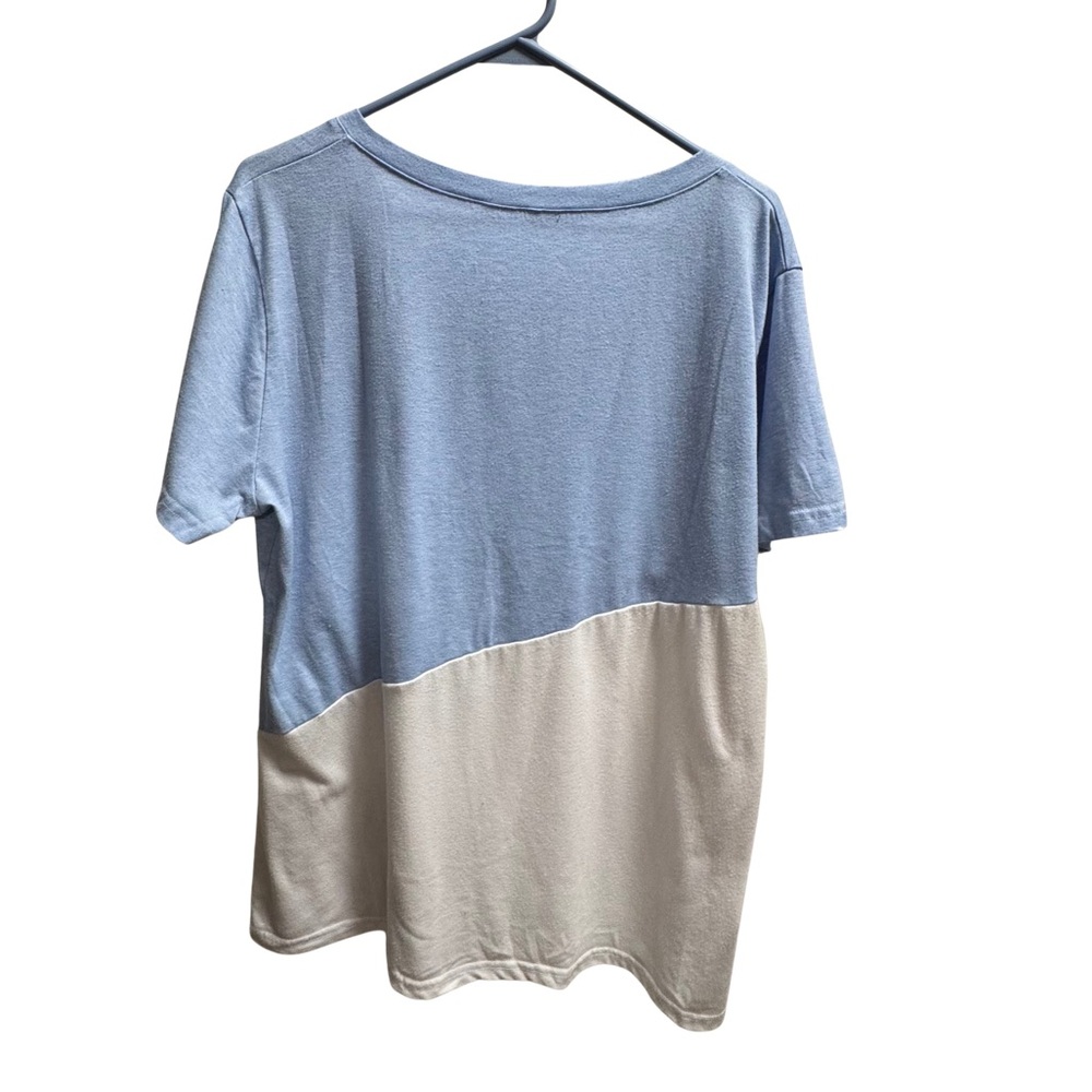 Women’s 2 toned casual Vneck blouse size XL - Picture 2 of 4